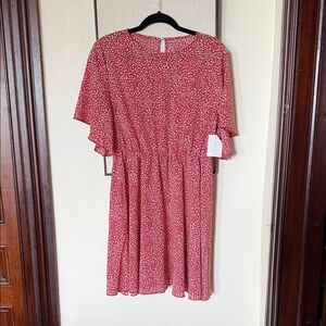 1. State Red and White Floral Midi Dress